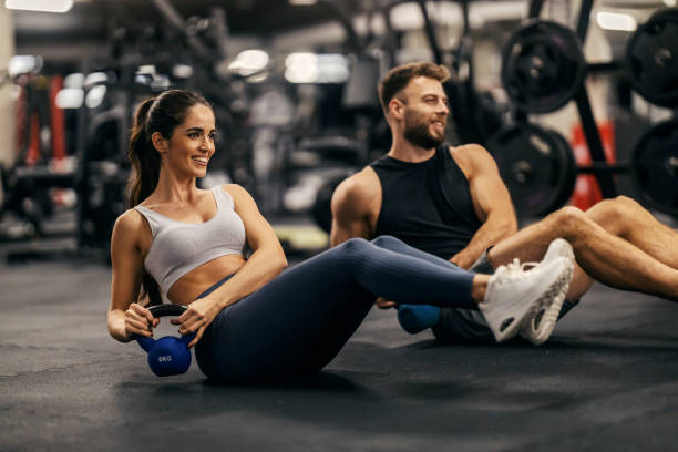 Gym strength training session